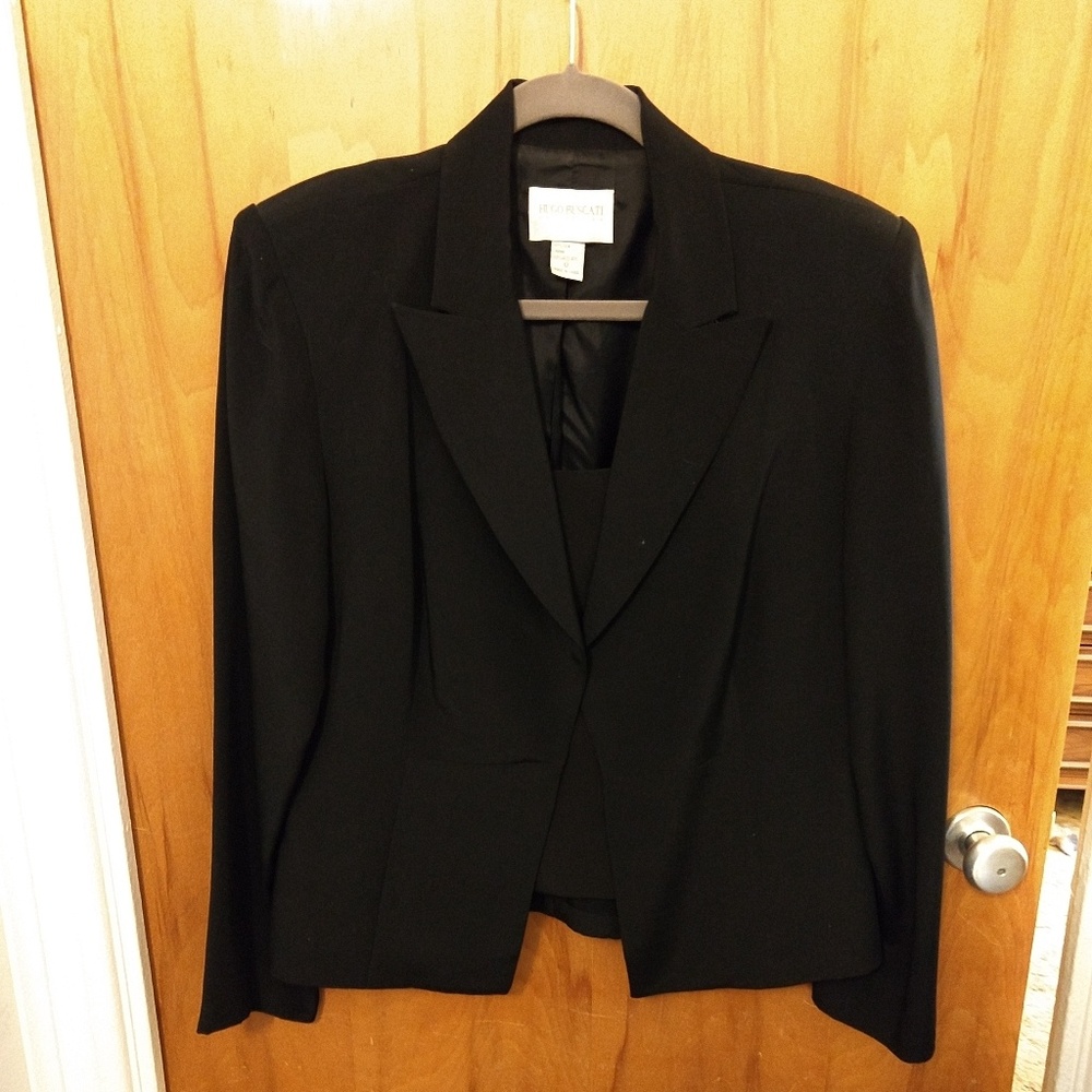Black 100% silk jacket w/matching silk cami